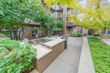 Quaint courtyard with bbq area